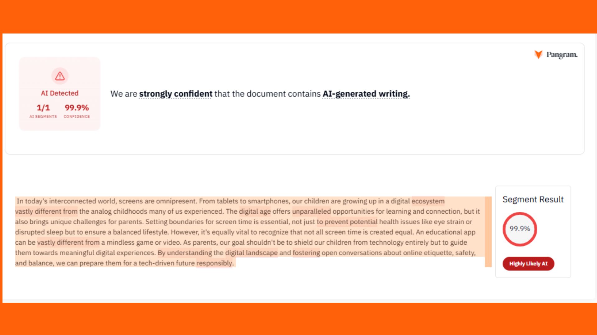 Pangram screenshot