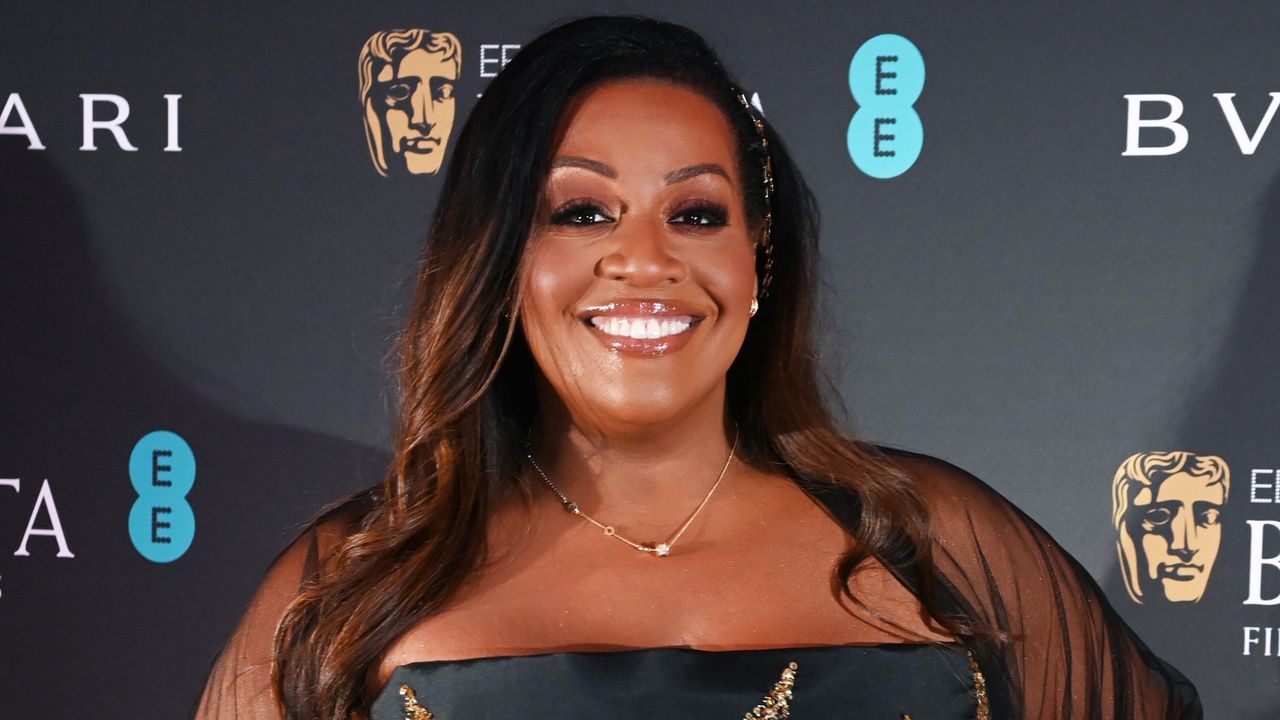 Alison Hammond attends the 2023 EE BAFTA Nominees Party Supported by BULGARI at The National Gallery on February 18, 2023