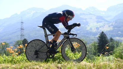 Geraint Thomas of The United Kingdom and Team INEOS Grenadiers sprints during the 85th Tour de Suisse 2022 - Stage 8 