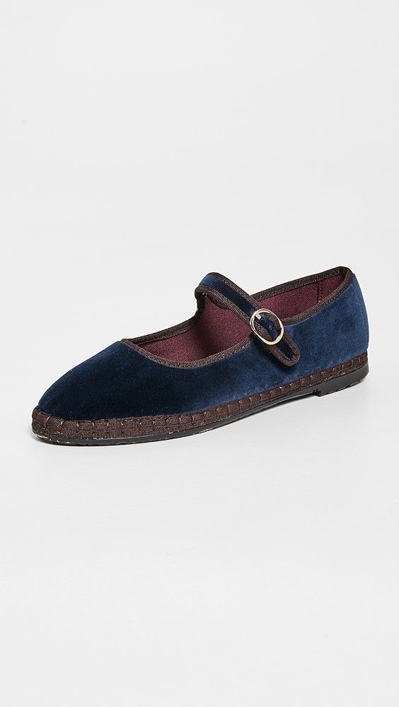 Flabelus Velvet Mary Janes