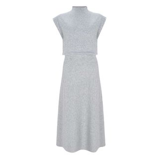 Mint Velvet A-Line Sleeveless Dress, Grey