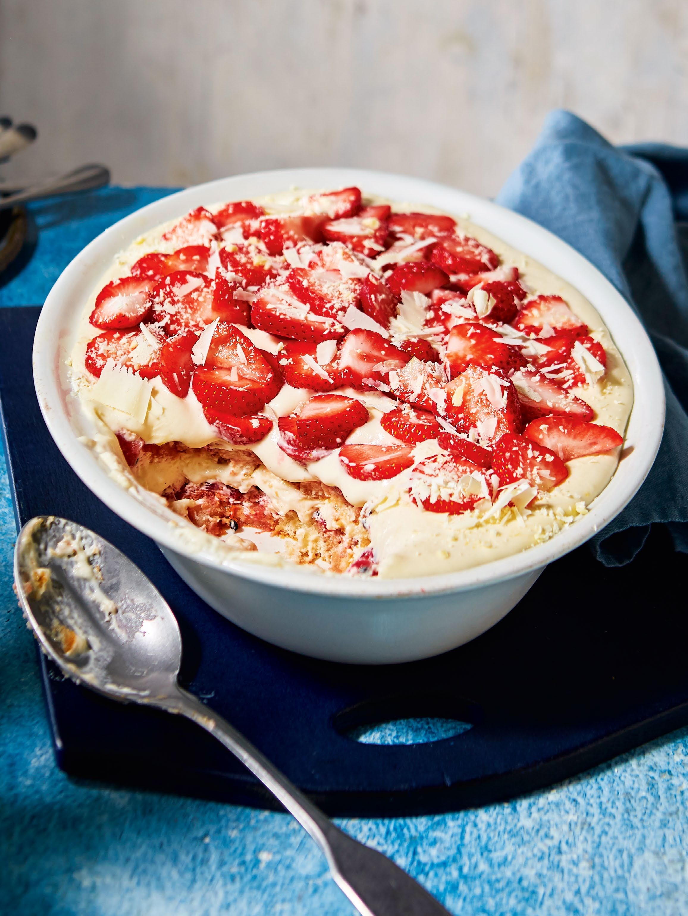 Strawberry and passion fruit tiramisu