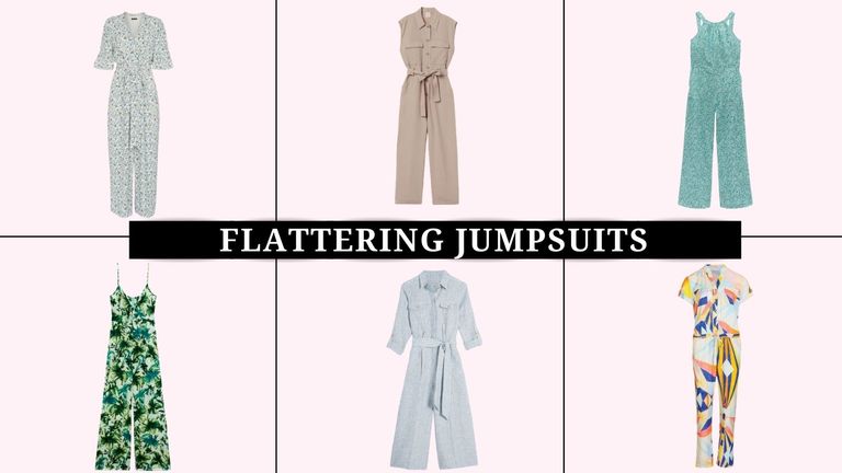 collage of the most flattering jumpsuits