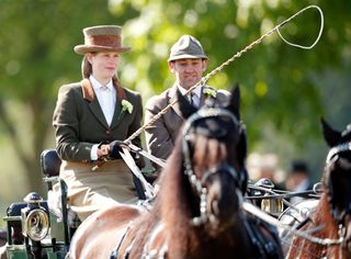 ady Louise Windsor takes part in 'The Champagne Laurent-Perrier Meet of the British Driving Society' on day 5 of the Royal Windsor Horse Show in Home Park on May 12, 2019 in Windsor, England