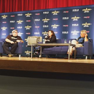 "Star Trek" franchise writers Nicholas Meyer and Kirsten Beyer discuss the future of Trek and "Star Trek: Discovery" during a panel at the Star Trek: Mission New York convention on Sept. 3, 2016.