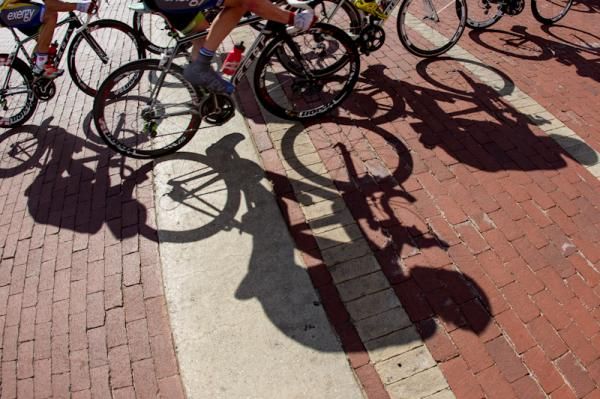 Brick sections lined some of today's crit course.