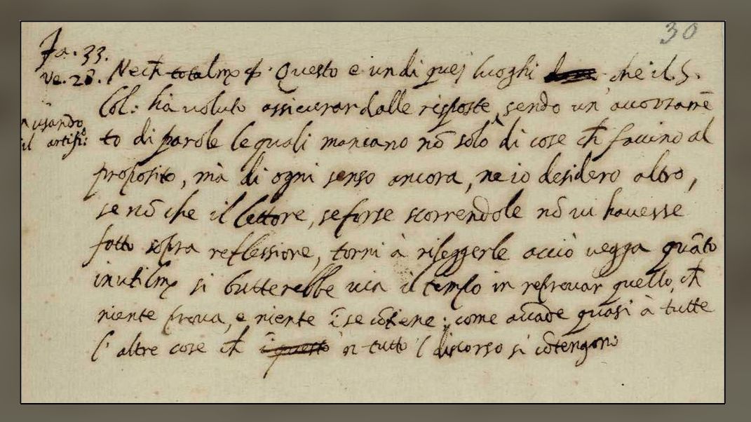 A previously unpublished note by Galileo refers to criticism by the Italian scholar Ludovico delle Colombe, who had suggested that the &quot;new star&quot; seen in 1604 was always there, but had only recently been seen.