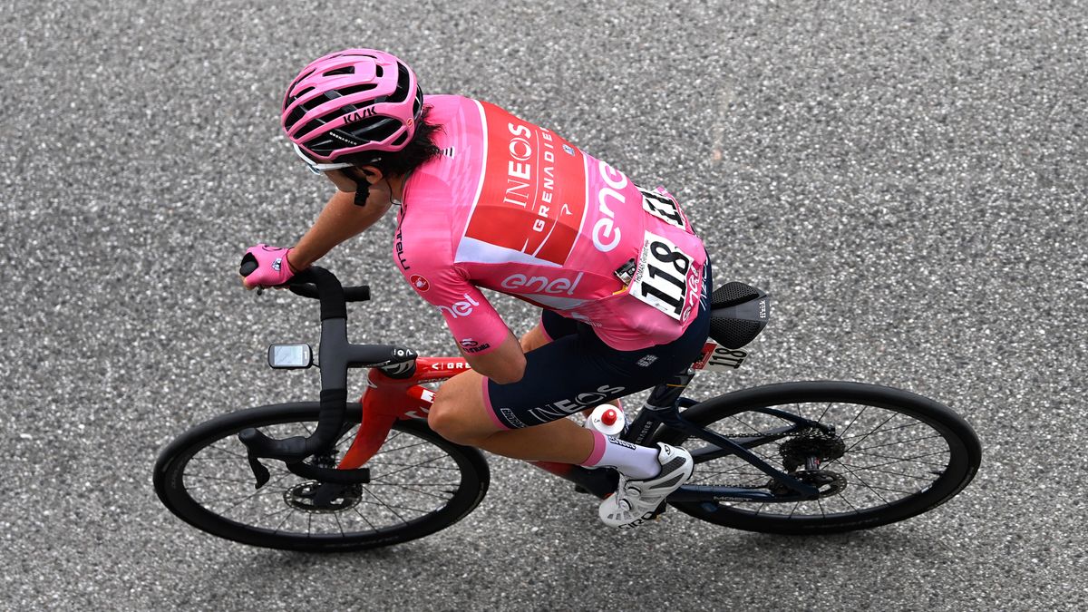 Giro d&#039;Italia cyclist in the pink jersey