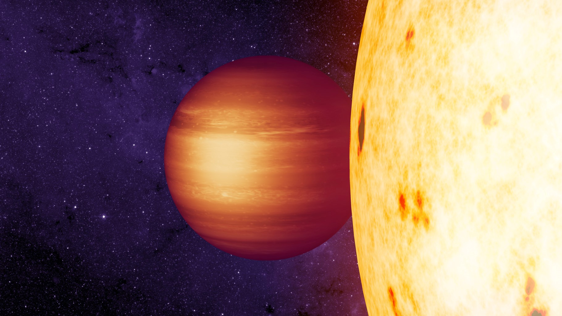 Hot Jupiter exoplanet CoRoT 2b art