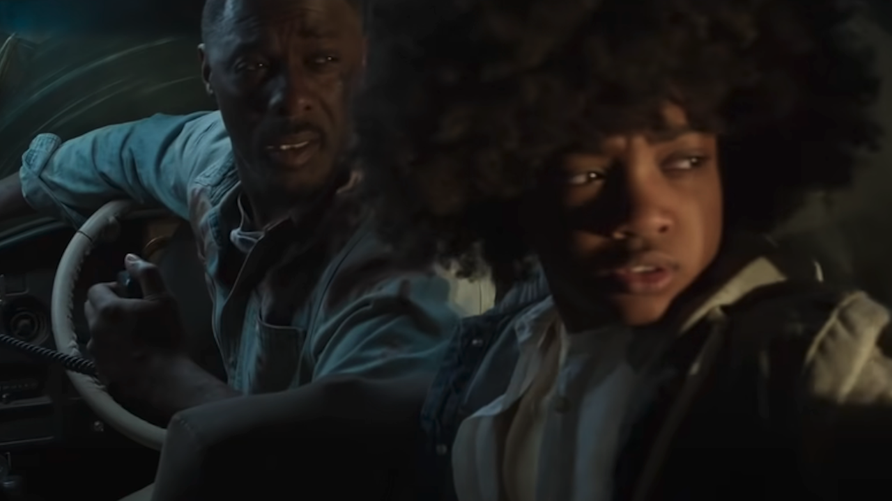 Idris Elba and Leah Jeffries in Beast