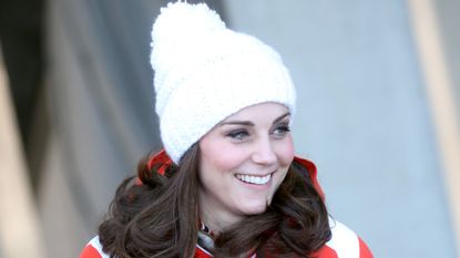 Kate Middleton's white bobble hat