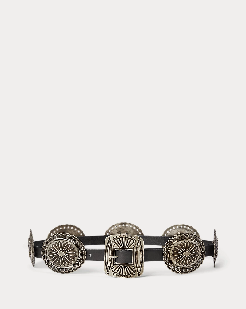 Metal Accent Leather Belt