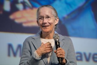 Mary Cleave speaks during an astronaut panel discussion at the 70th International Astronautical Congress in 2019, at the Walter E. Washington Convention Center in Washington, D.C.