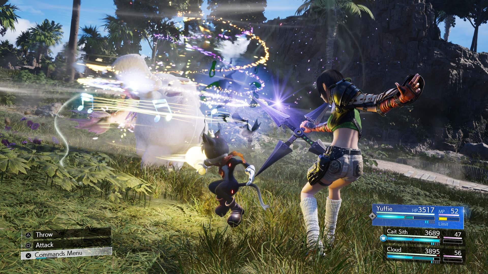 Yuffie and Cait Sith use a synergy attack