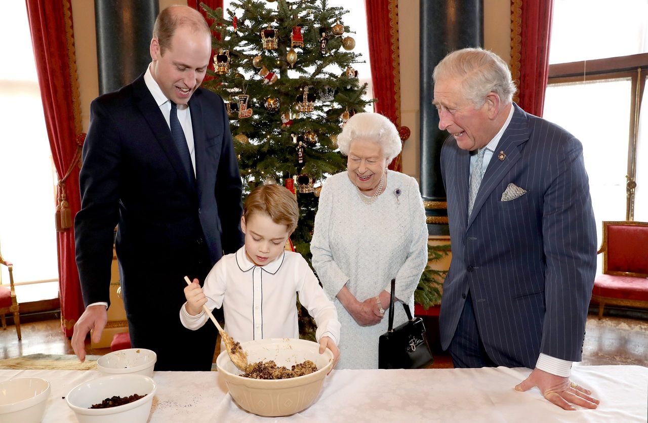 Prince George and the Queen