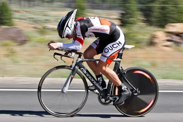 Floyd Landis looking fast on the way out.