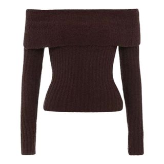 House of CB Saffron off-shoulder cotton-blend jumper