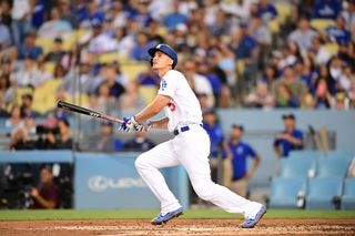 Los Angeles Dodgers player Corey Seager during a 2019 regular season game. 