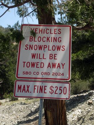 Hopefully snowplows will not be necessary when the Amgen Tour of California peloton climbs Mt. Baldy.