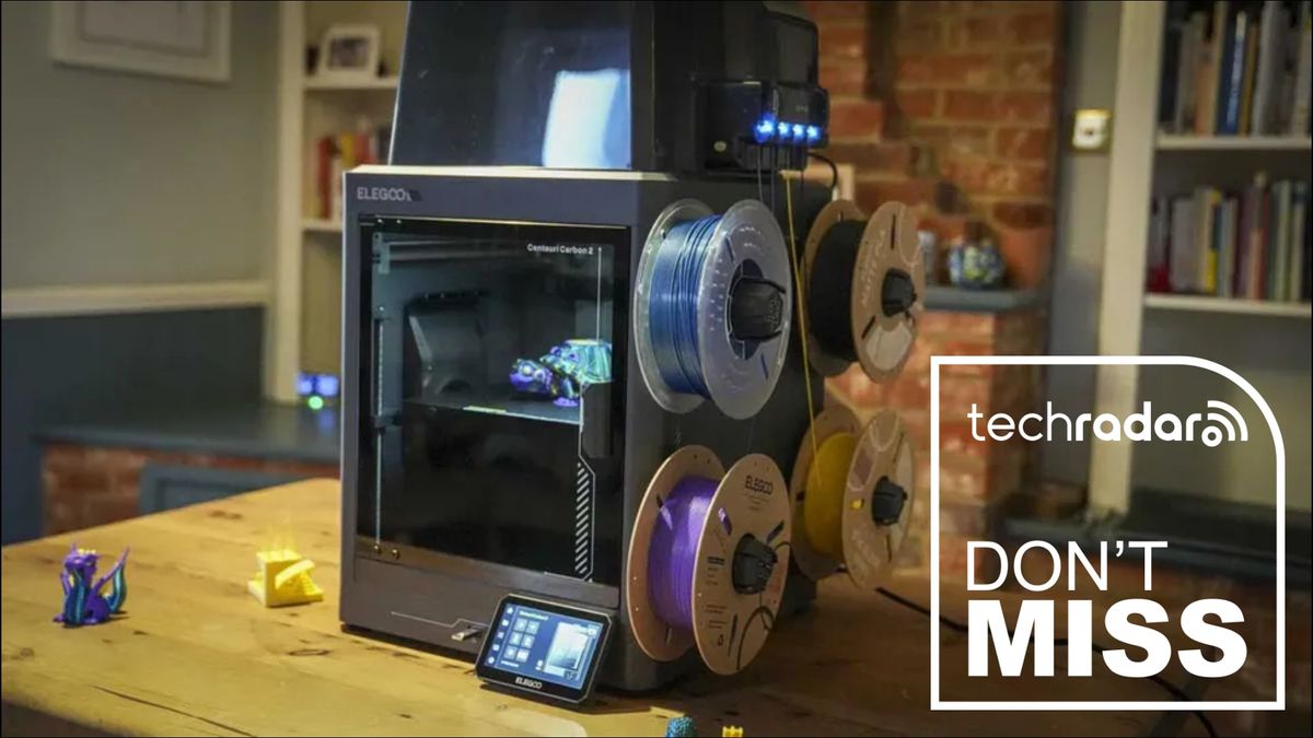 Elegoo's emoji-branded Centauri Carbon 2 3D printer gets a price cut for World Emoji Day (yes, really) — and we called it one of the most reliable multifilament machines on the market