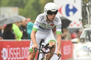 Elie Gesbert (Fortuneo-Oscaro) was the first rider to the start the time trial.
