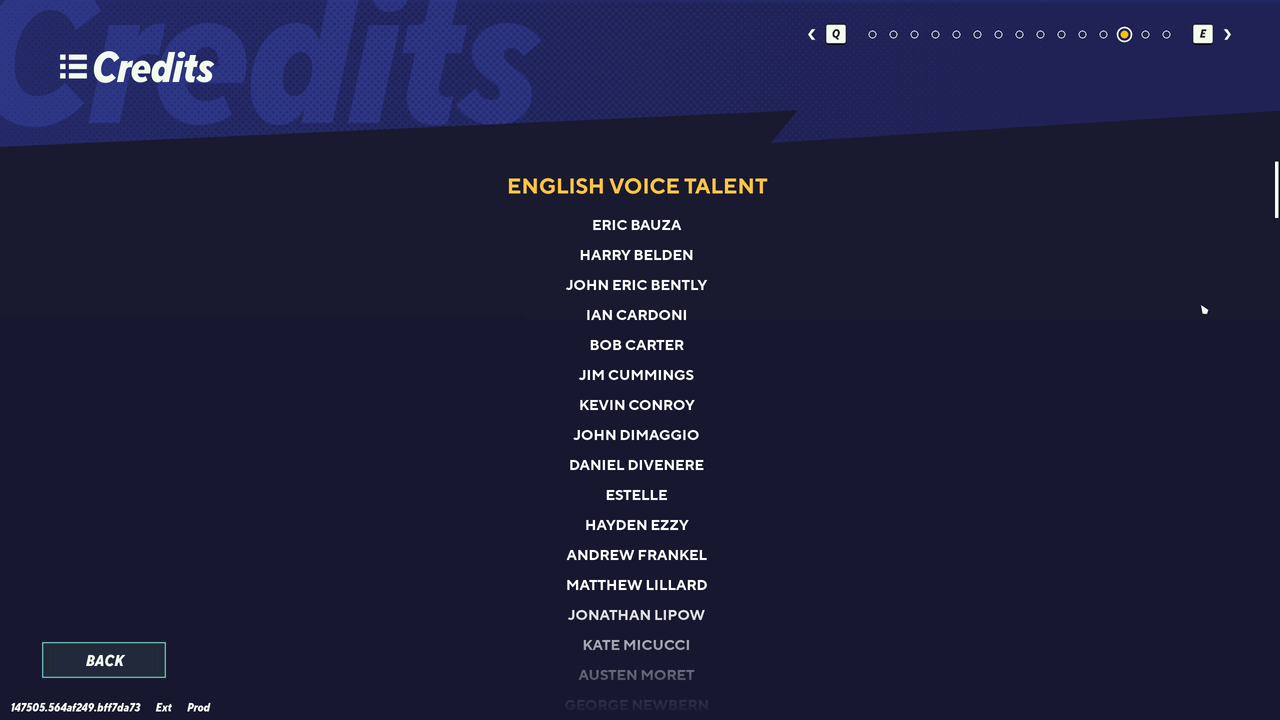 MultiVersus credits for the English voice talent, notably missing Justin Roiland.