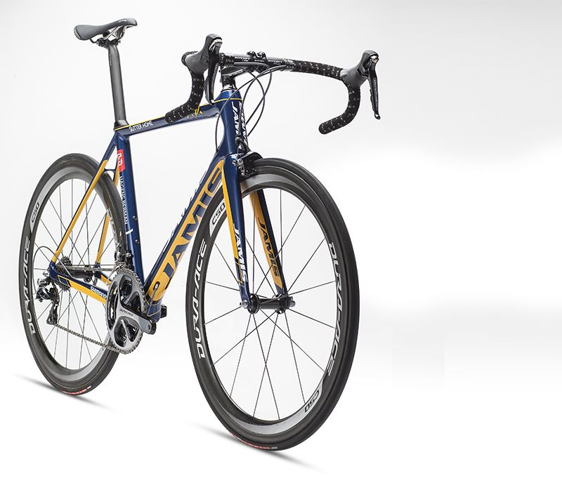 Ben Jacques Maynes will ride this custom bike during his final race in California.
