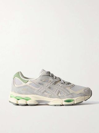 Gel-Nyc Leather and Suede-Trimmed Mesh Sneakers