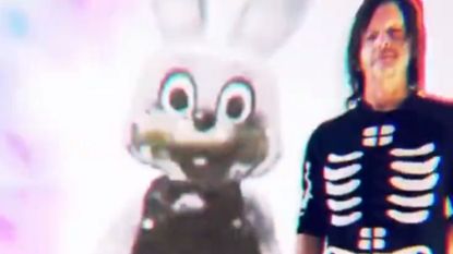 Norman Reedus and Robbie the Rabbit