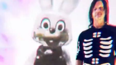 Norman Reedus and Robbie the Rabbit