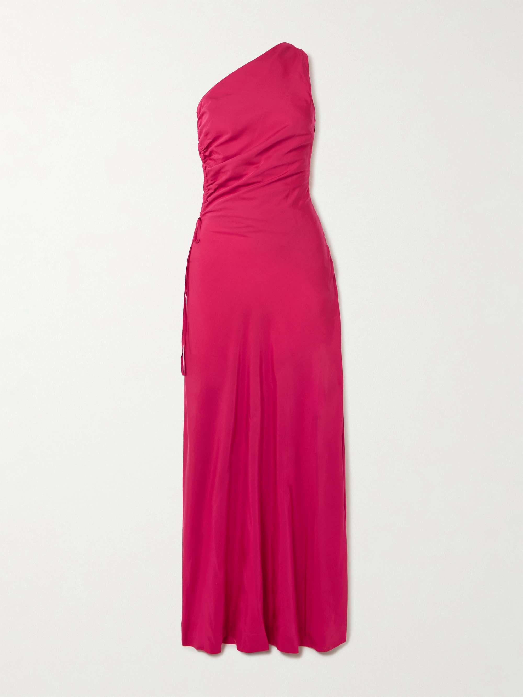 Laureles One-Shoulder Ruched Tencel™ Lyocell Maxi Dress