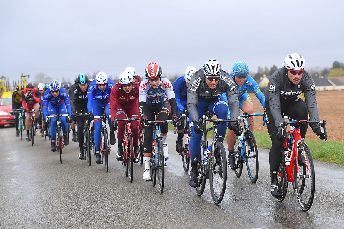 John Degenkolb (Trek-Segafredo) at the front of the bunch