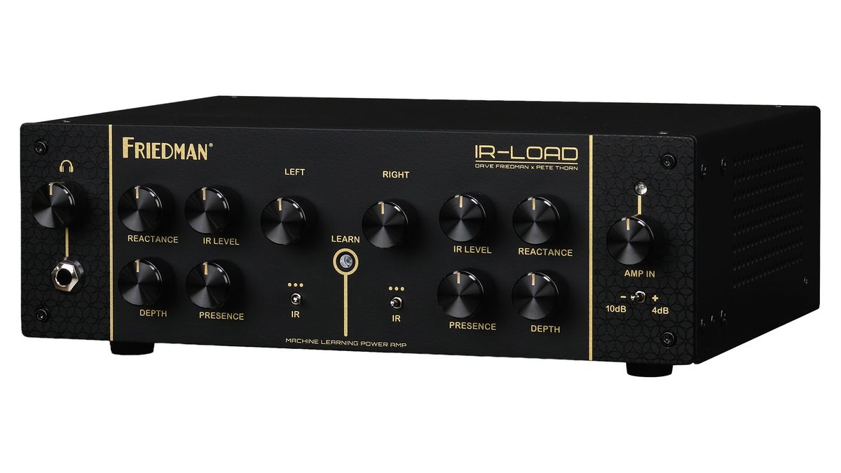 Synergy Machine Learning Power Amp Dave Friedman IR-LOAD Amplifier press image on white