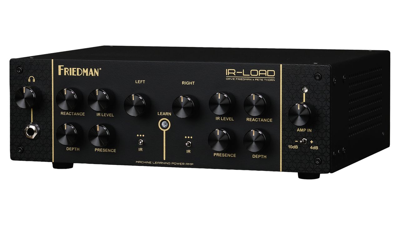 Synergy Machine Learning Power Amp Dave Friedman IR-LOAD Amplifier press image on white