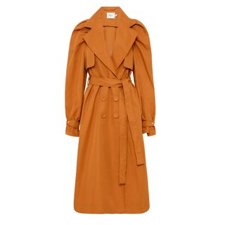 orange trench coat