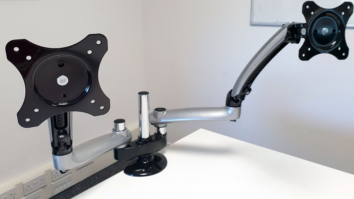 Even without the monitors attached, the mechanisms are easy to appreciate and understand&mdash;and move into position to test out your space.