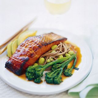 Salmon Teriyaki with Soba Noodles