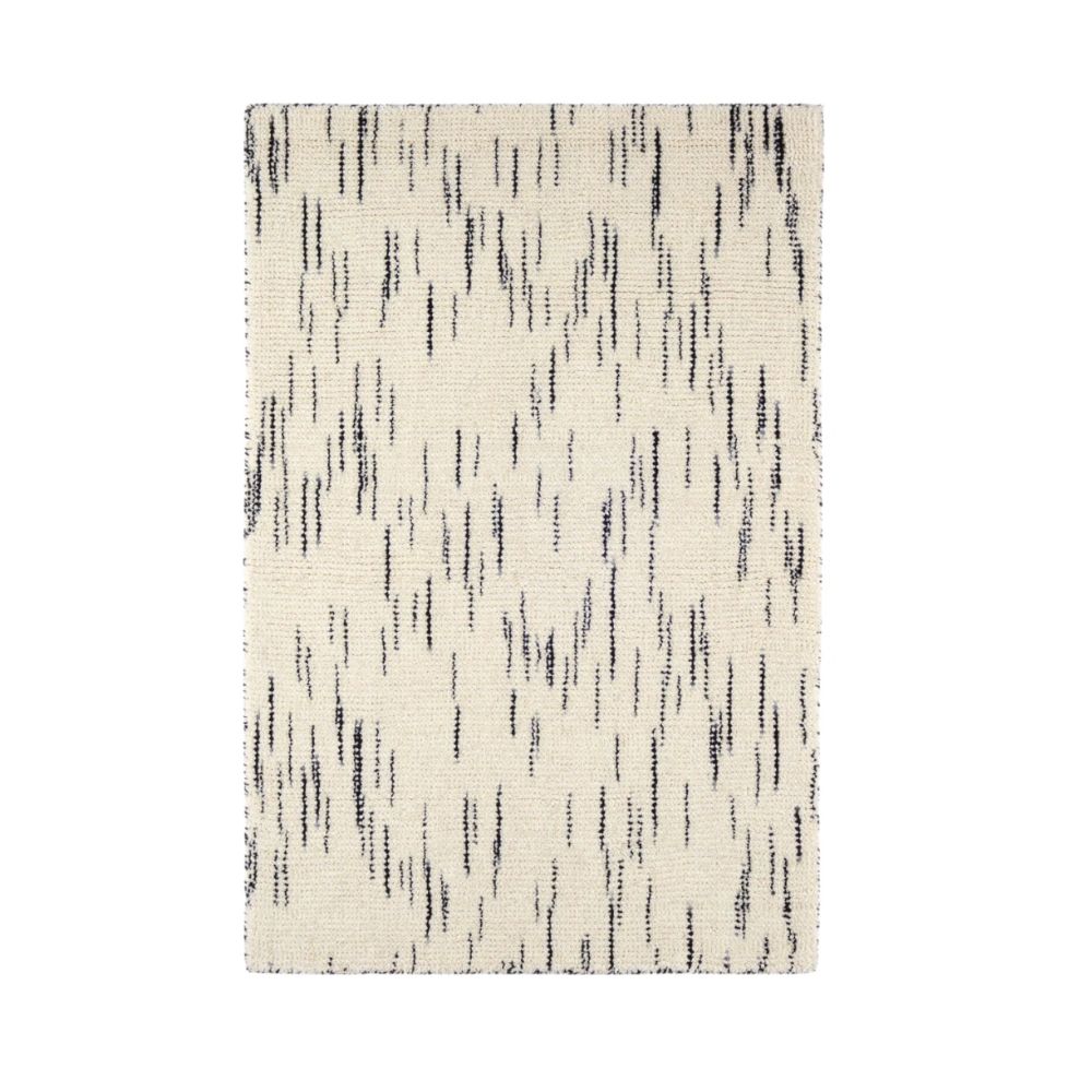Black and white textured rug