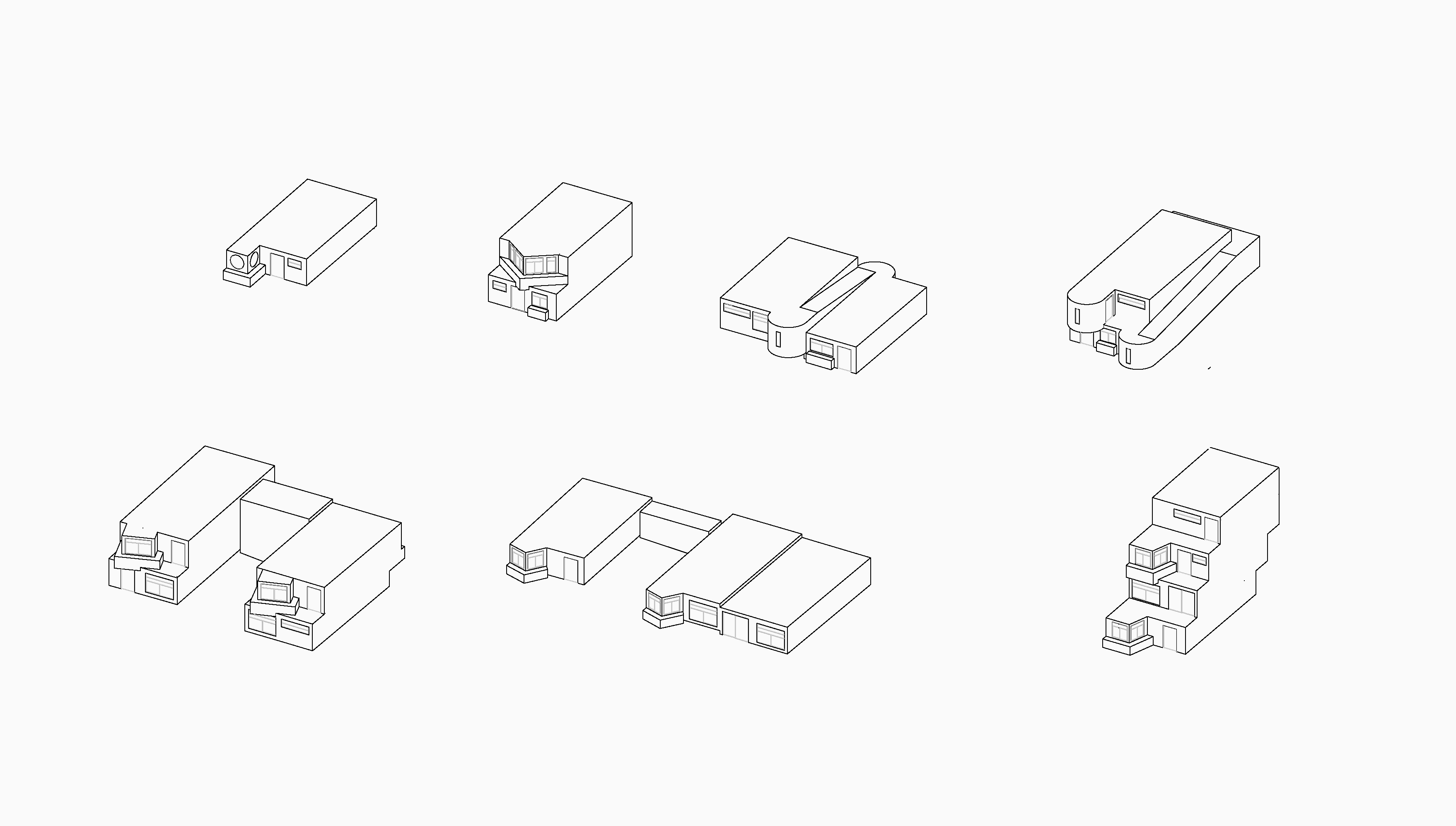 drawings from shaina yang's architecture thesis on disability and architecture