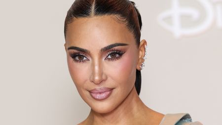 kim kardashian on a white background