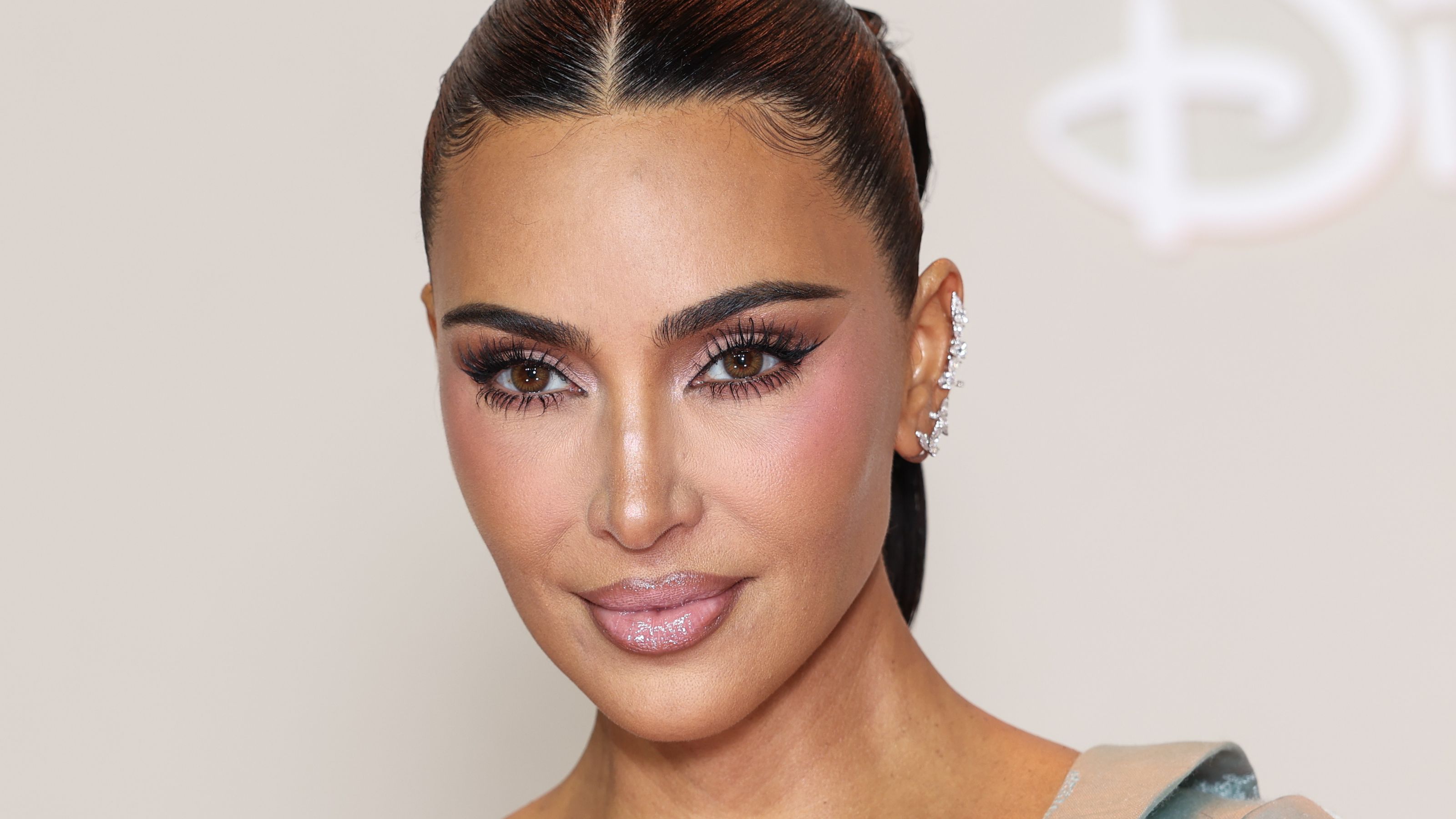 kim kardashian on a white background