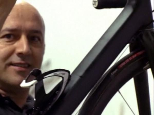 The down tube is dramatically squared-off in profile, a shape which Cerv