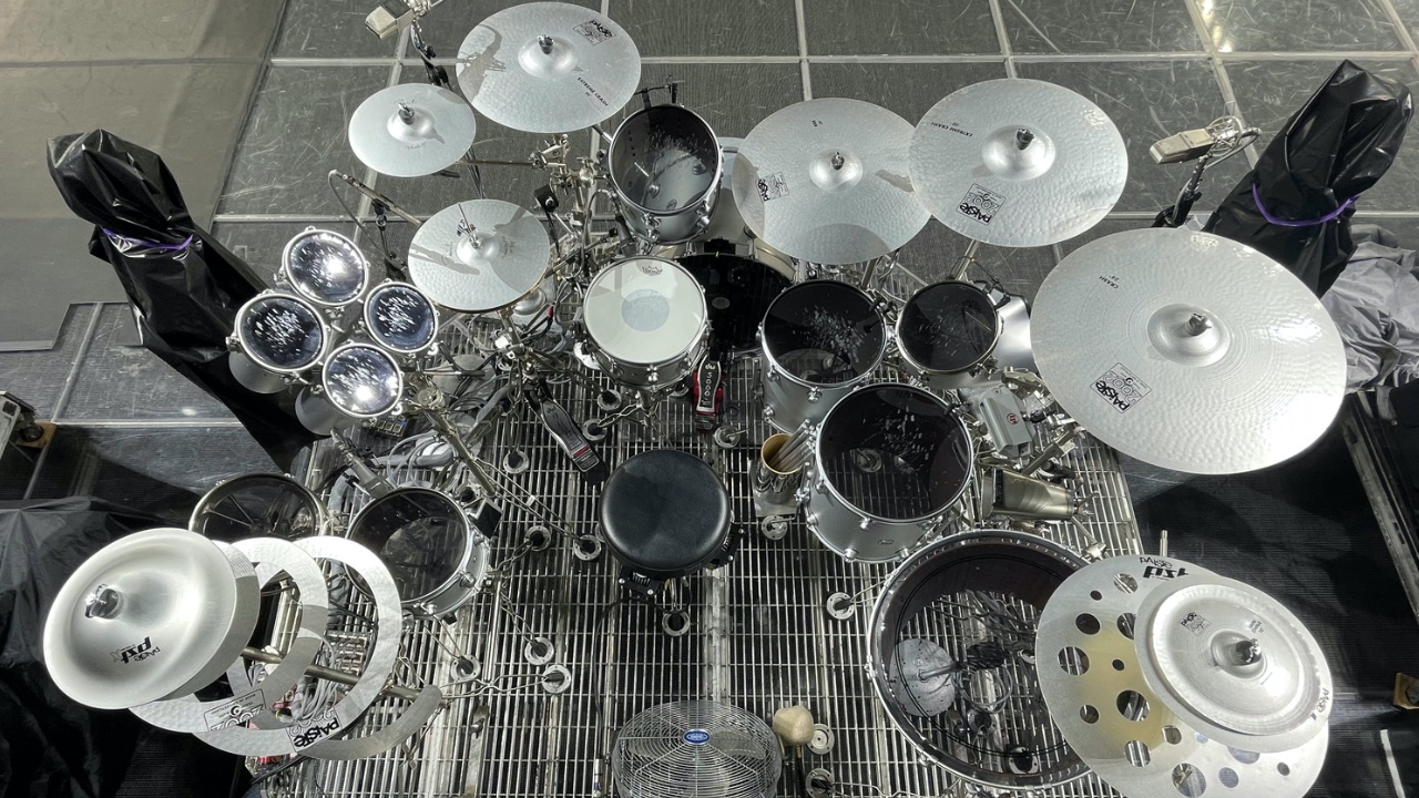 Chad Smith's Paiste cymbal setup 2022