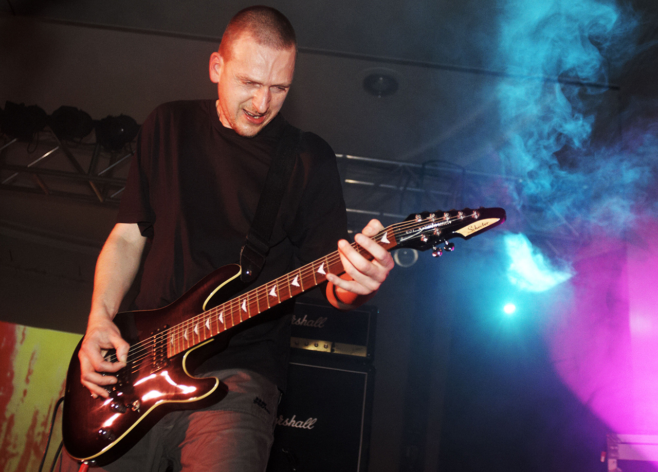 Justin Broadrick of Godflesh performs during Damnation Festival at Leeds University on November 5, 2011.