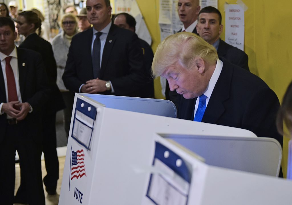 President Trump votes.