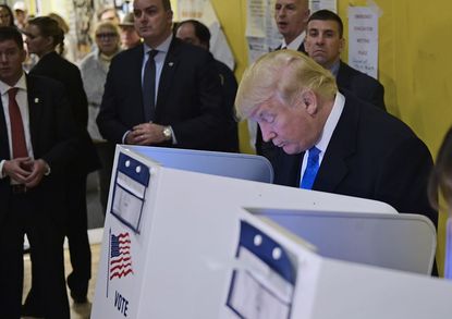 President Trump votes.