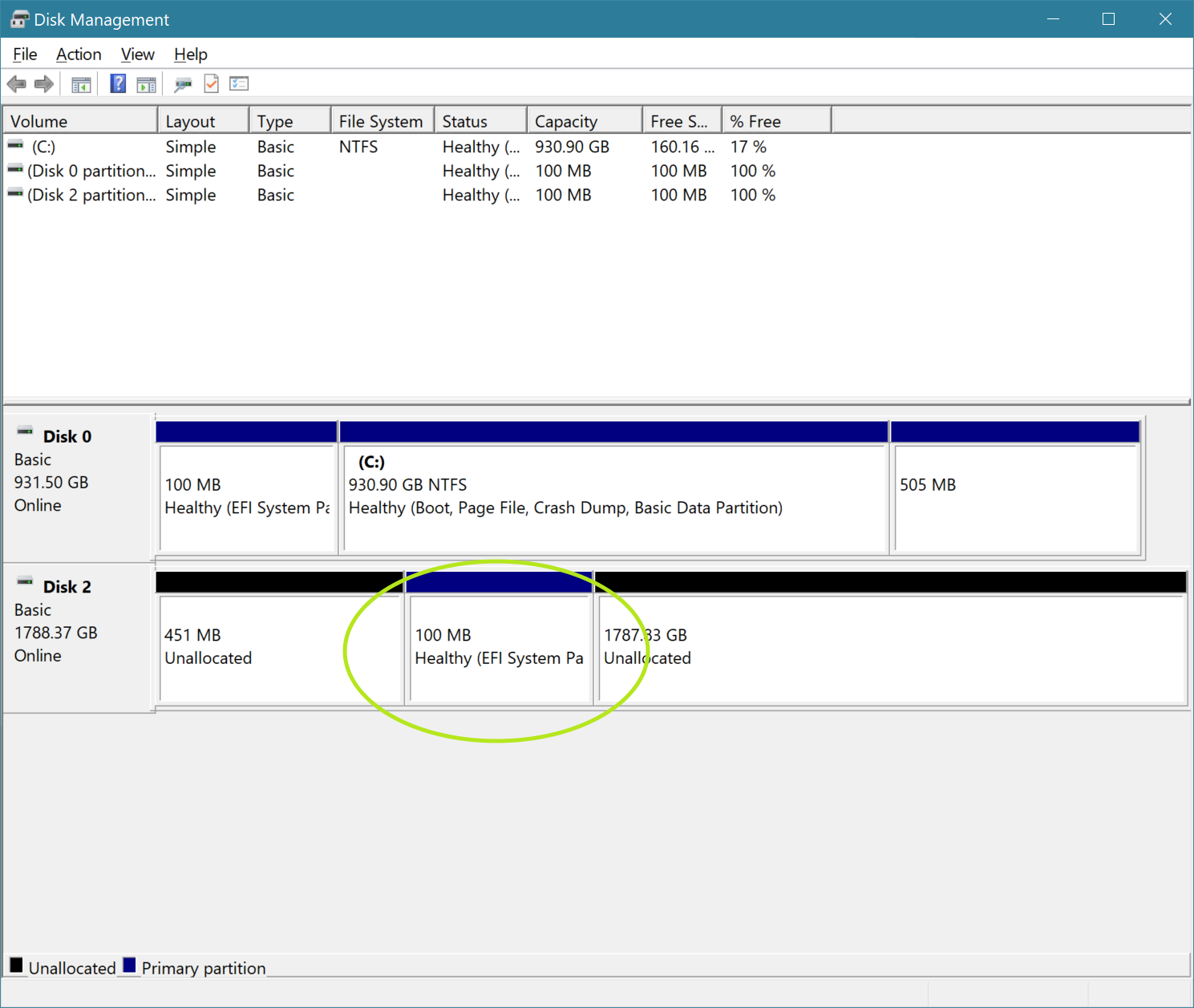 Windows EFI System Partition