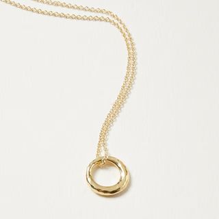 Oliver Bonas Textured Round Necklace