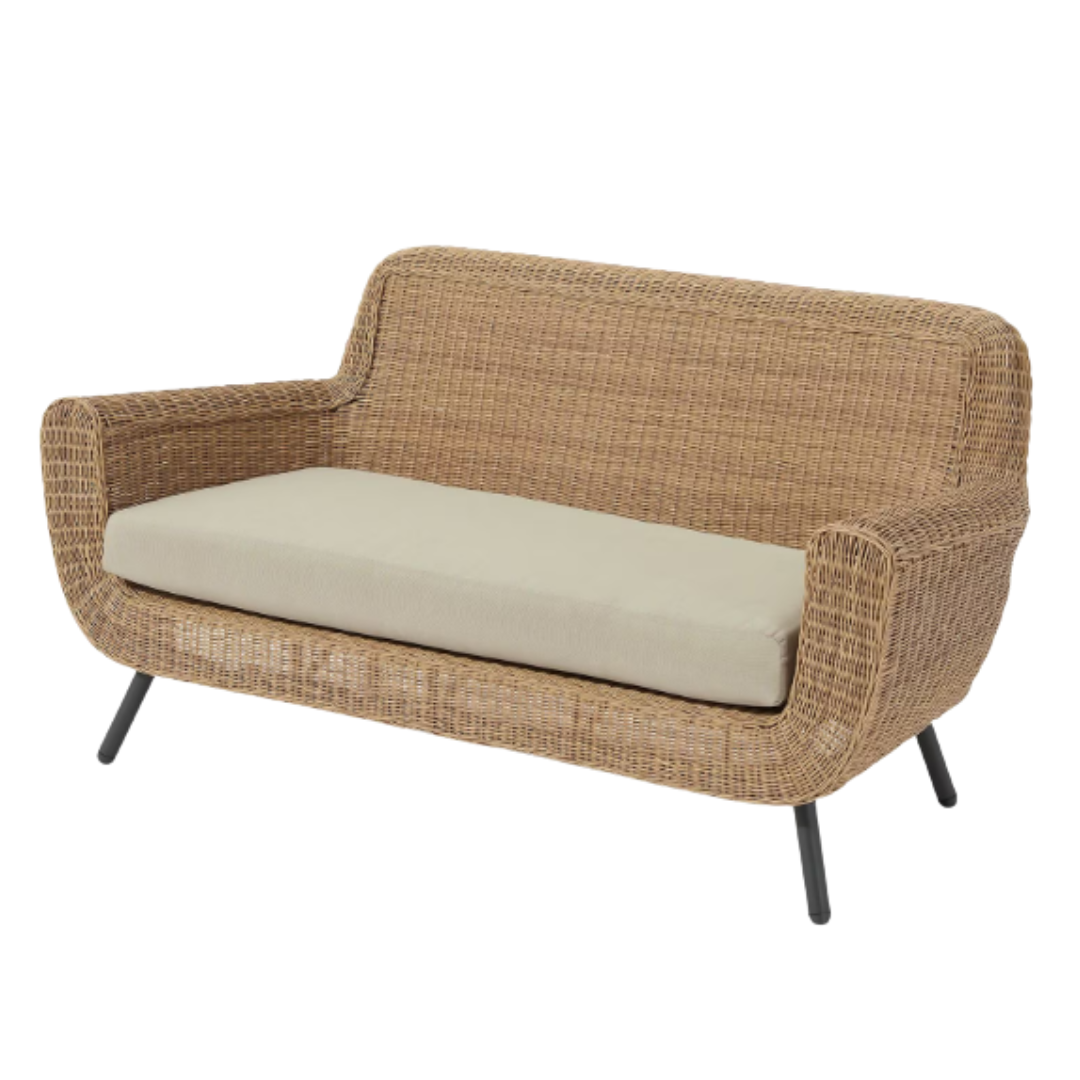 Jonah Garden 2 Seater Sofa Polyrattan in Natural