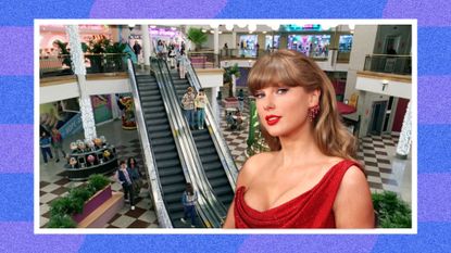 Taylor Swift in a London shopping centre